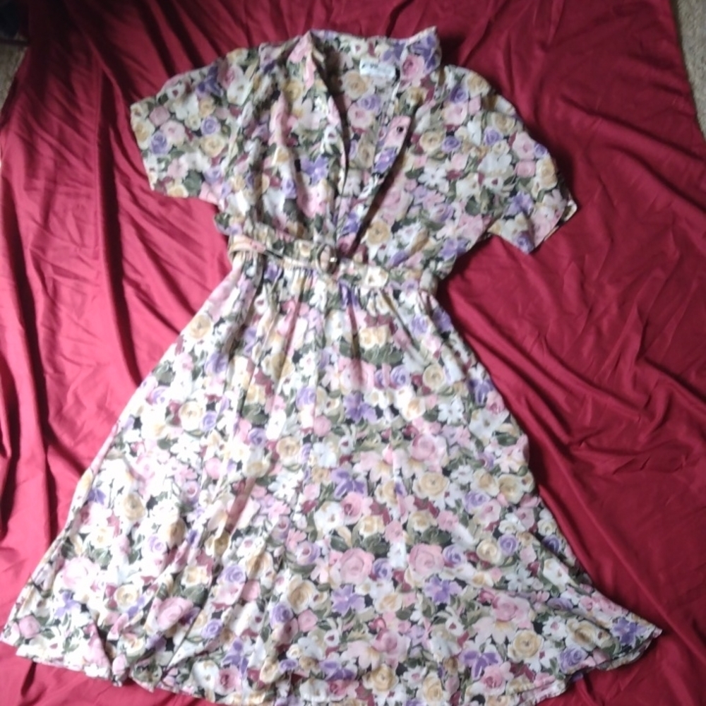 Vintage Willi Of California Floral Print Women's Dress